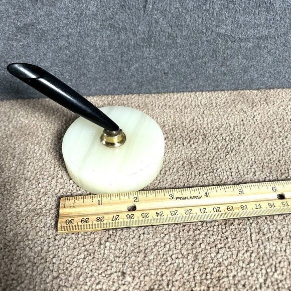 Vintage Parker Fountain Pen Base, Model 70-191 White Onyx Base and Socket - Picture 2 of 5